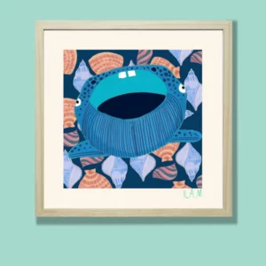 Picture frame Whale 30X30
