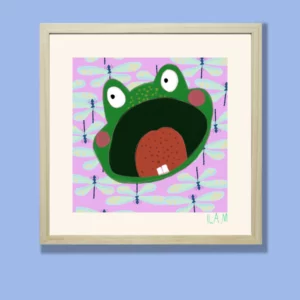 Picture frame frog 30X30