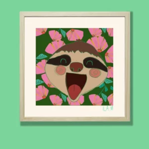 Picture frame Sloth 30X30